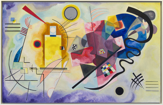 Vassily Kandinsky, Yellow-Red-Blue, huile sur toile, 1925.