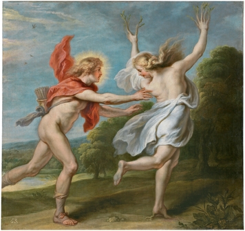 Theodoor van Thulden, Apollon poursuivant Daphné, huile sur toile, 1636-37.